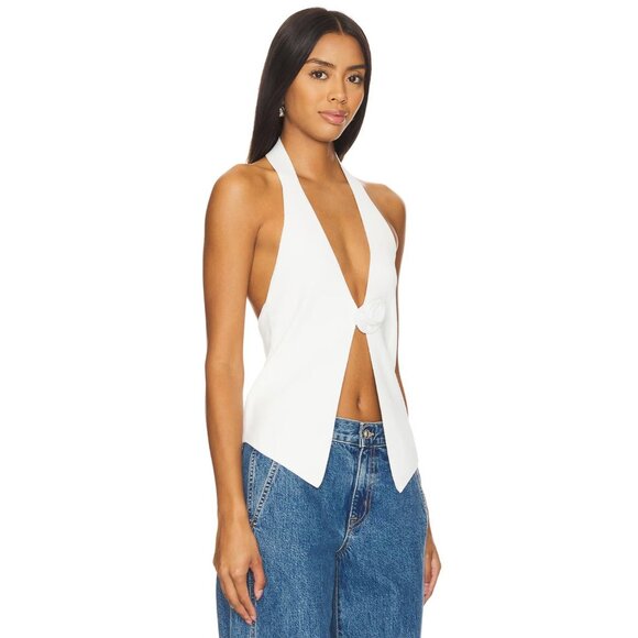 MORE TO COME Dixie Halter Top in White - Picture 2 of 4